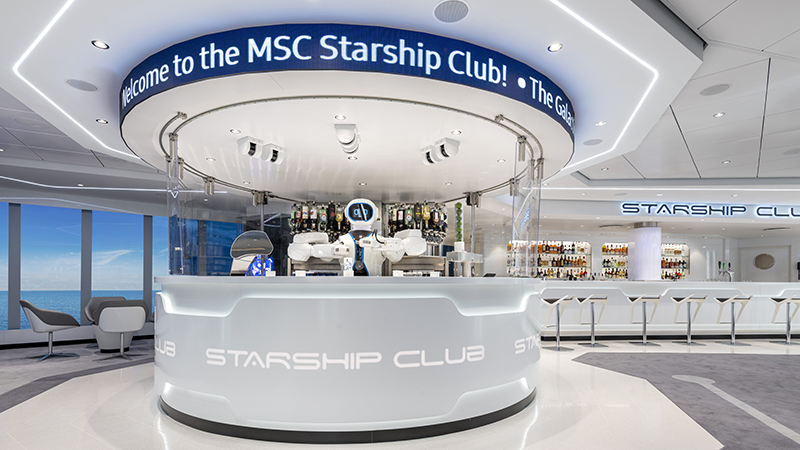 atrações cruzeiros - robô na MSC