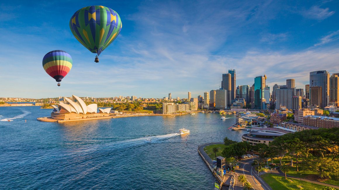 Imagem do Porto de Sydney, na Austrália, parada da Grand Australia and New Zealand Voyage