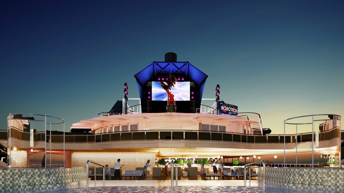 Robotron, atração na área externa do MSC Seascape