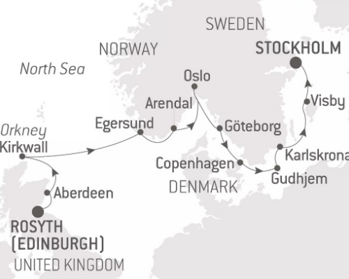Tesouros culturais e panoramas escandinavos