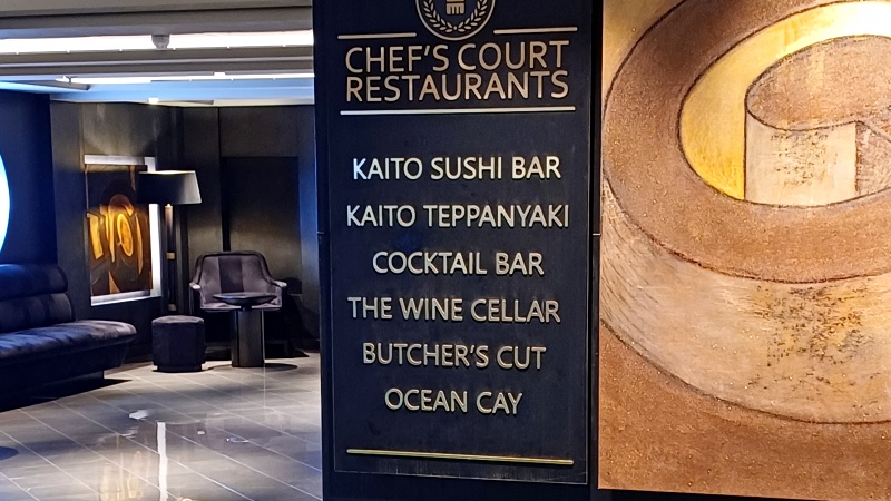 MSC Seashore restaurantes de especialidade