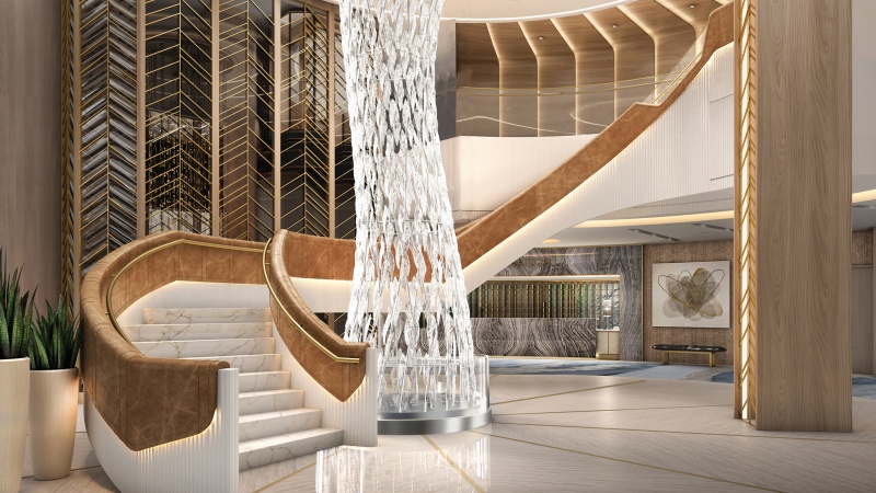lobby navio Allura, Oceania Cruises