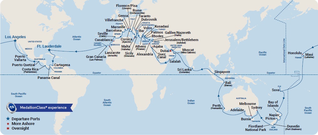 2025 world cruise princess