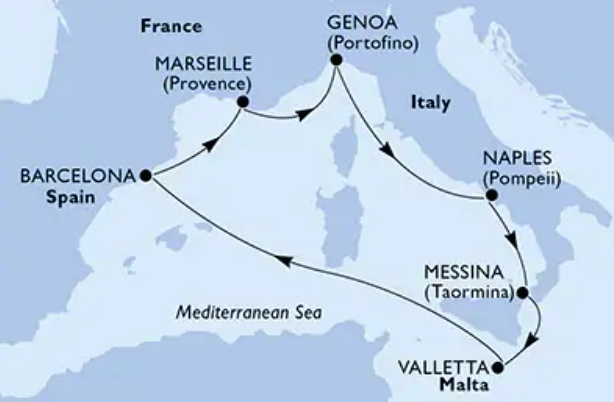 mediterrâneo MSC World Europa
