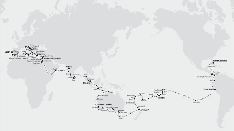 World Cruise 2026 Itinerary