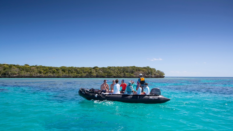 Zodiac na Ilha de Pines, Nova Caledonia