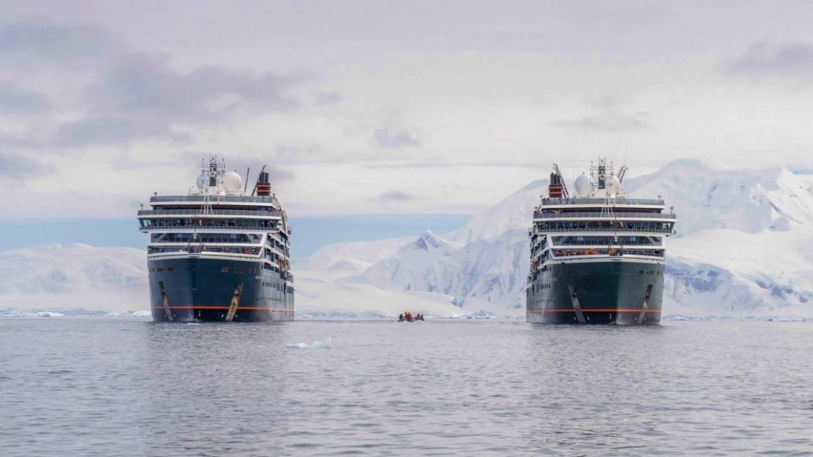Seabourn encontro de navios na antártica