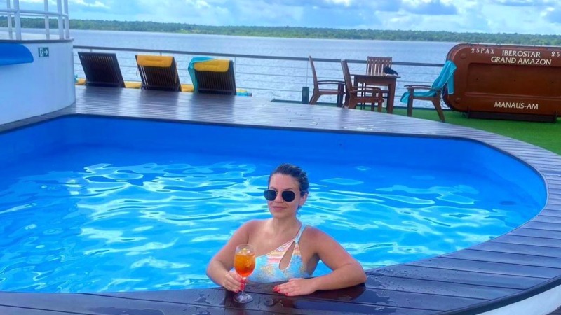 Nicole em cruzeiro na Amazônia