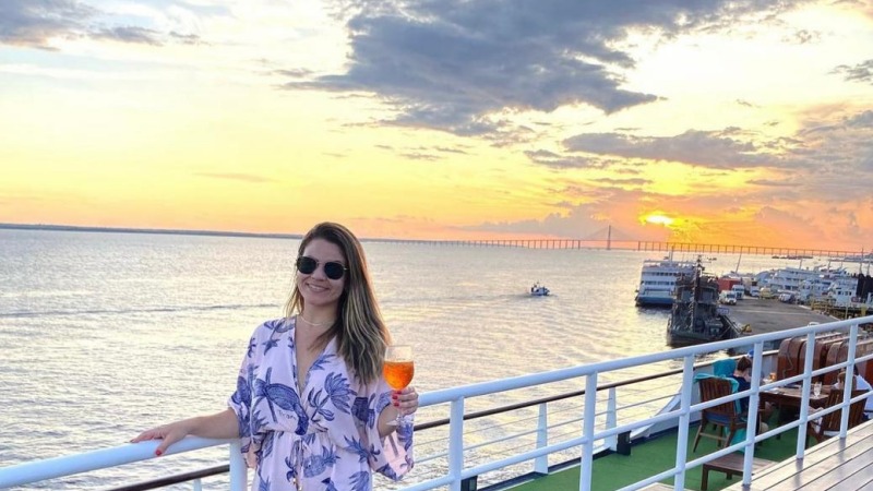 Nicole em cruzeiro na Amazônia