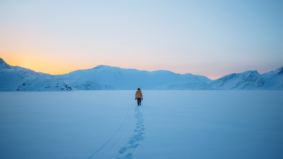 Paisagem gelada da groenlândia