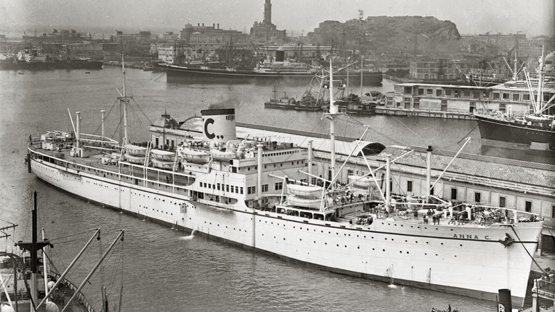 Navio Anna C, o primeiro navio de passageiros da Costa