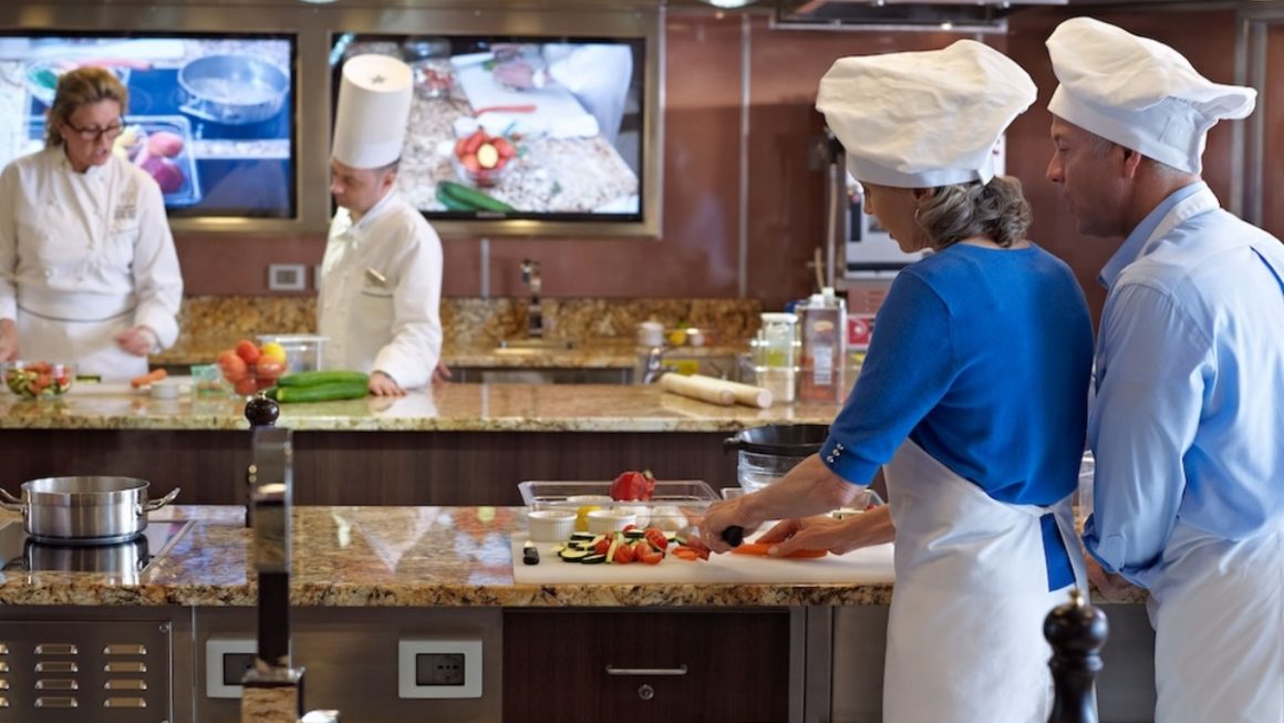 Aula de culinária com a Oceania Cruises