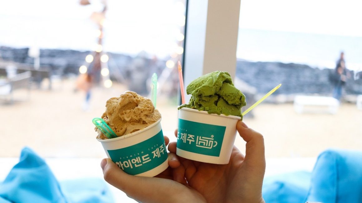 Sorvete coreano na Ilha Jeju