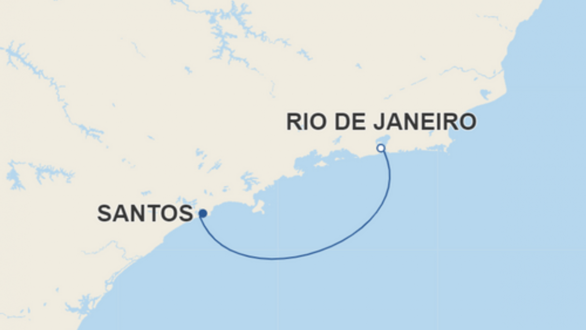 Roteiro de Santos até Rio de Janeiro