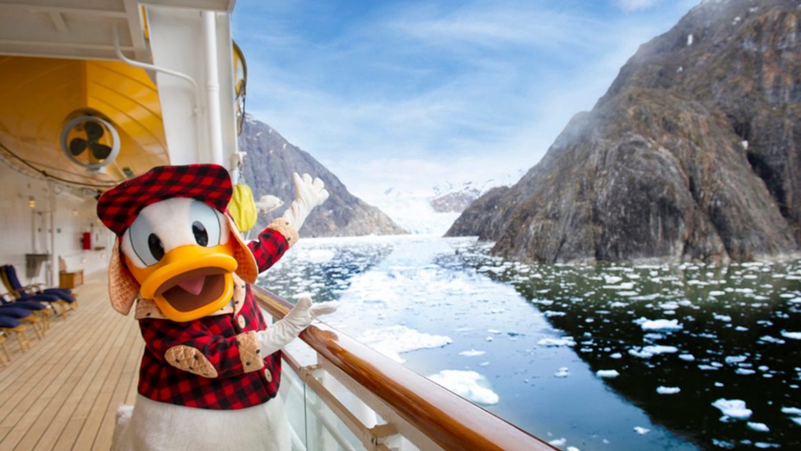 Pato Donald no Alasca a bordo do cruzeiro Disney
