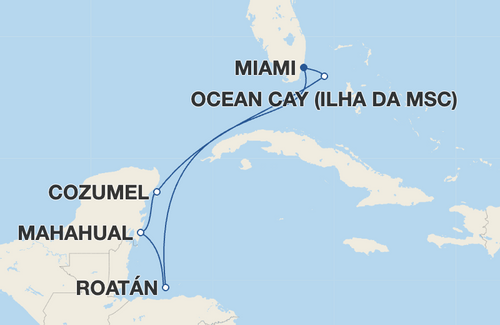 Mapa 2 - MSC World America
