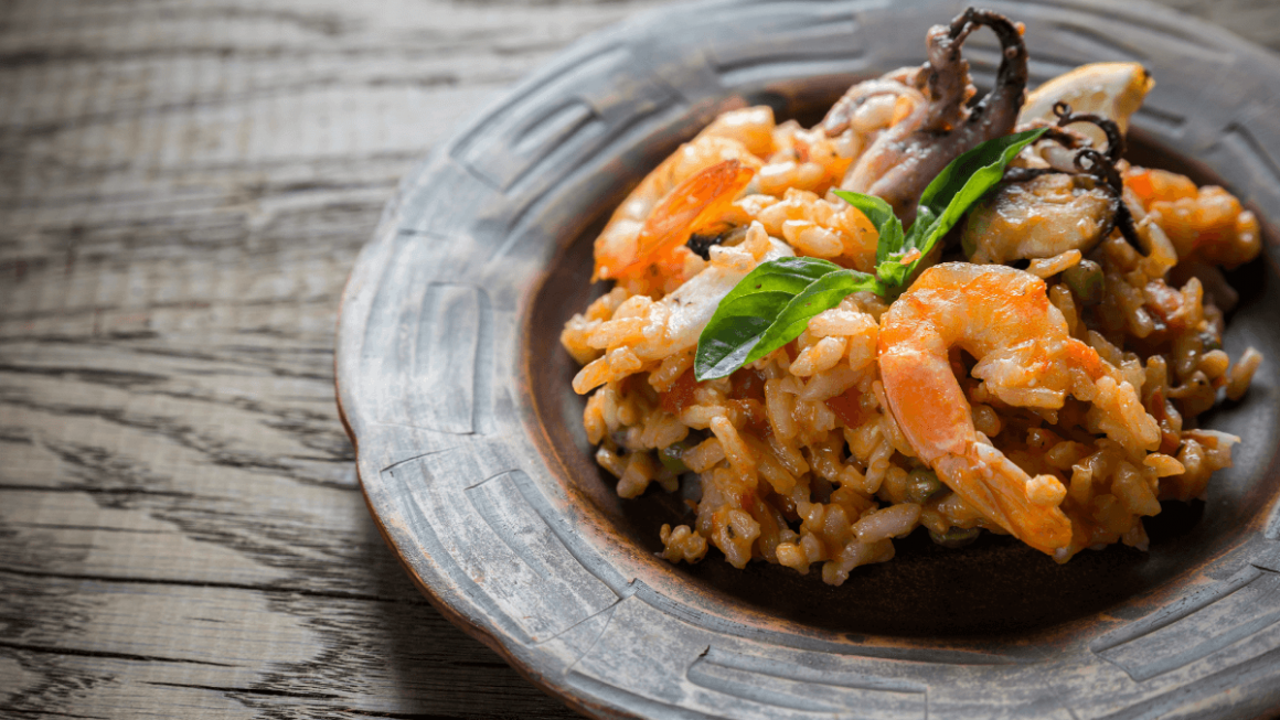 risoto de frutos do mar