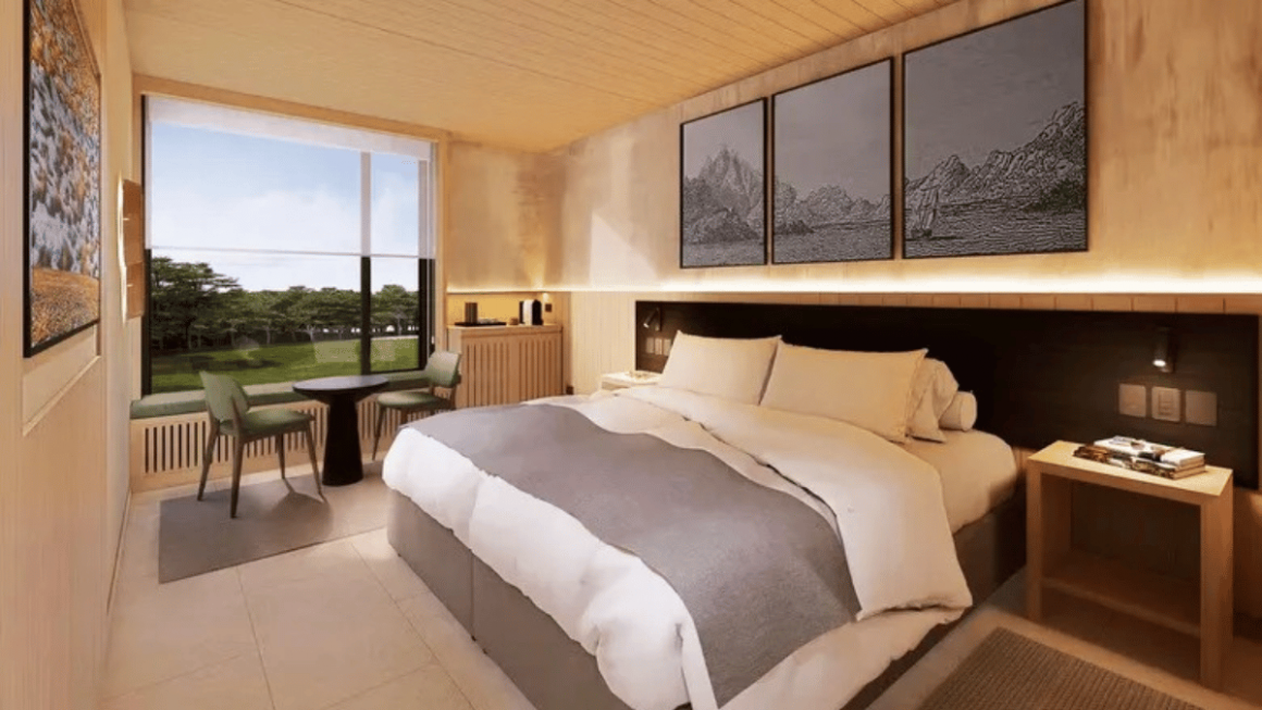 Um dos quartos do The Cormorant at 55 South, hotel da Silversea