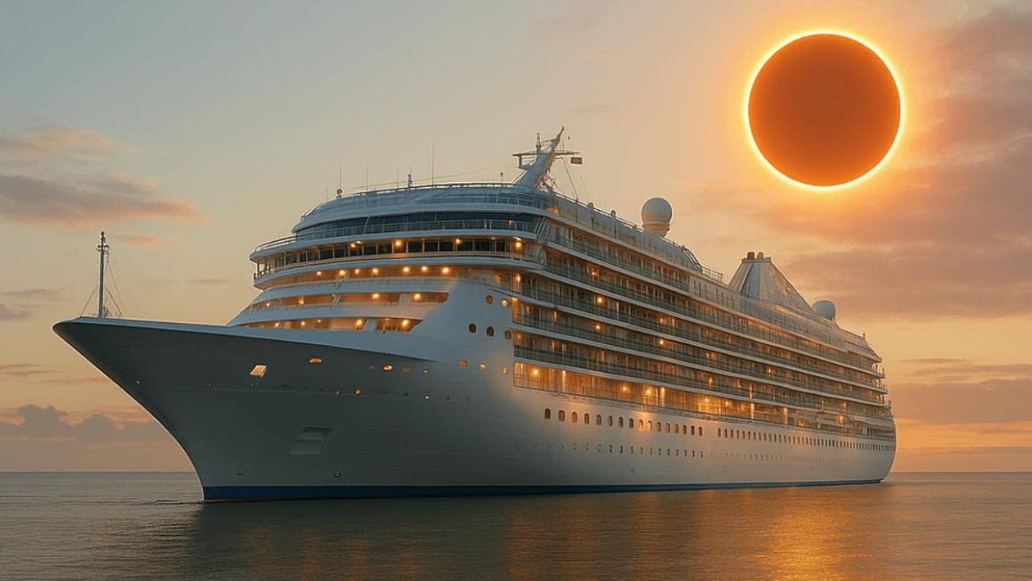 Veja o Eclipse Solar com a Oceania Cruises | Foto: gerada por IA