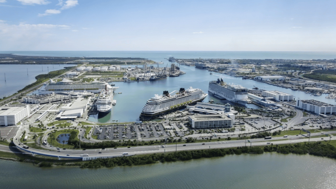Foto aérea de Porto Canaveral
