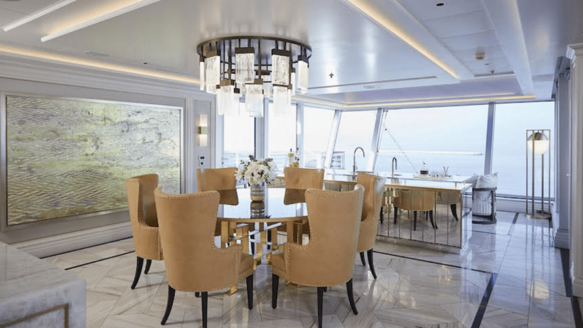 Área de jantar da Suíte Regent