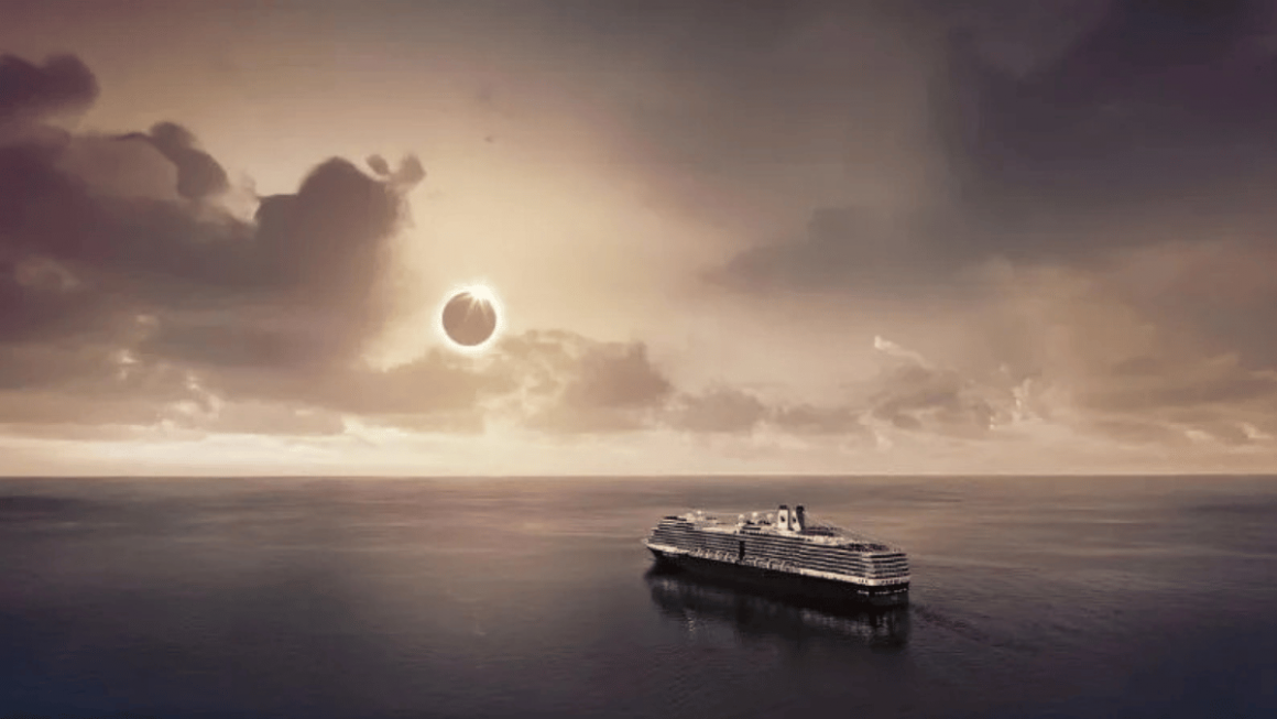 Eclipse solar com a Holland America