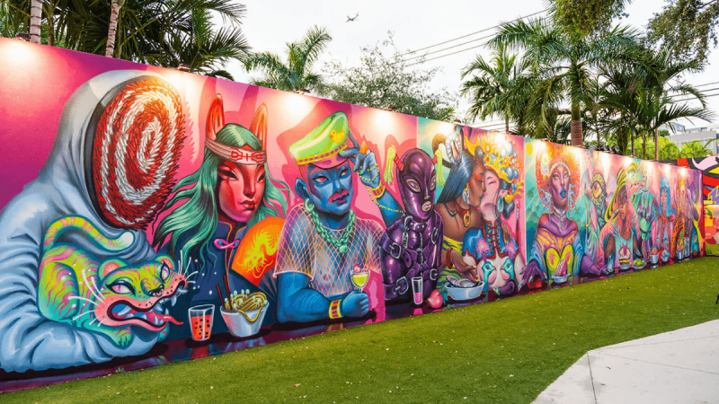 Mural de arte em Wynwood