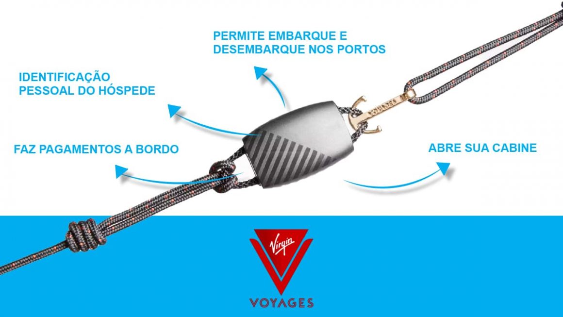 Modelo Cruise Card / pulseira Virgin Voyages