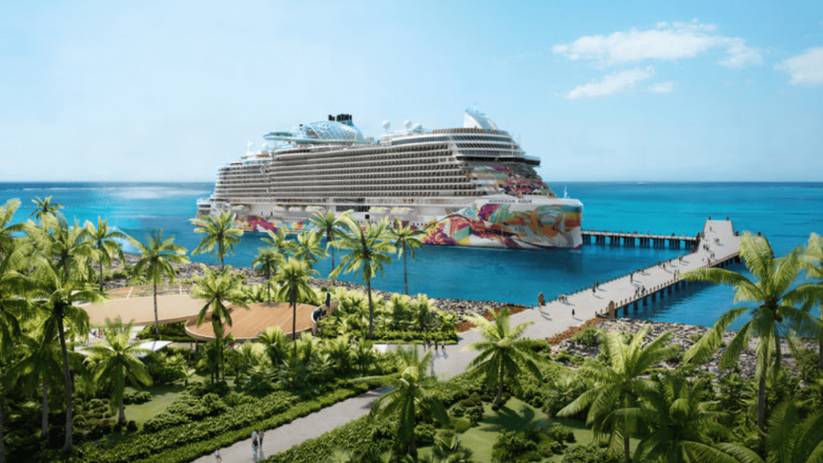 Norwegian Aqua em Great Stirrup Cay NCL
