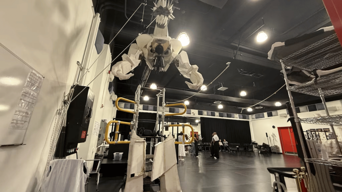 Bastidores da montagem do espetáculo Hercules