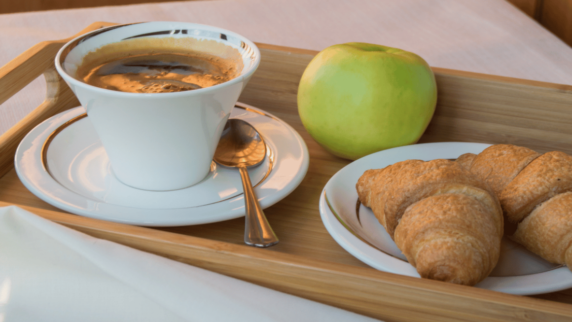 Café da manhã na cabine