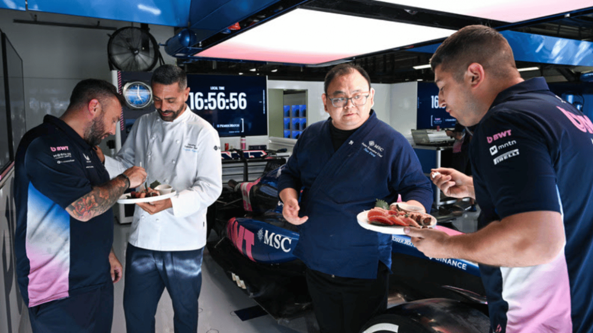 Chefs da MSC Cruzeiros apresentaram experiências gastronômicas exclusivas aos pilotos da BWT Alpine