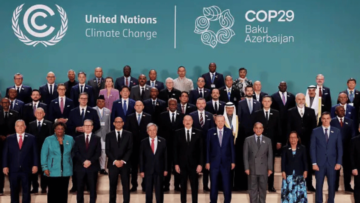 Líderes mundiais reunidos na COP29
