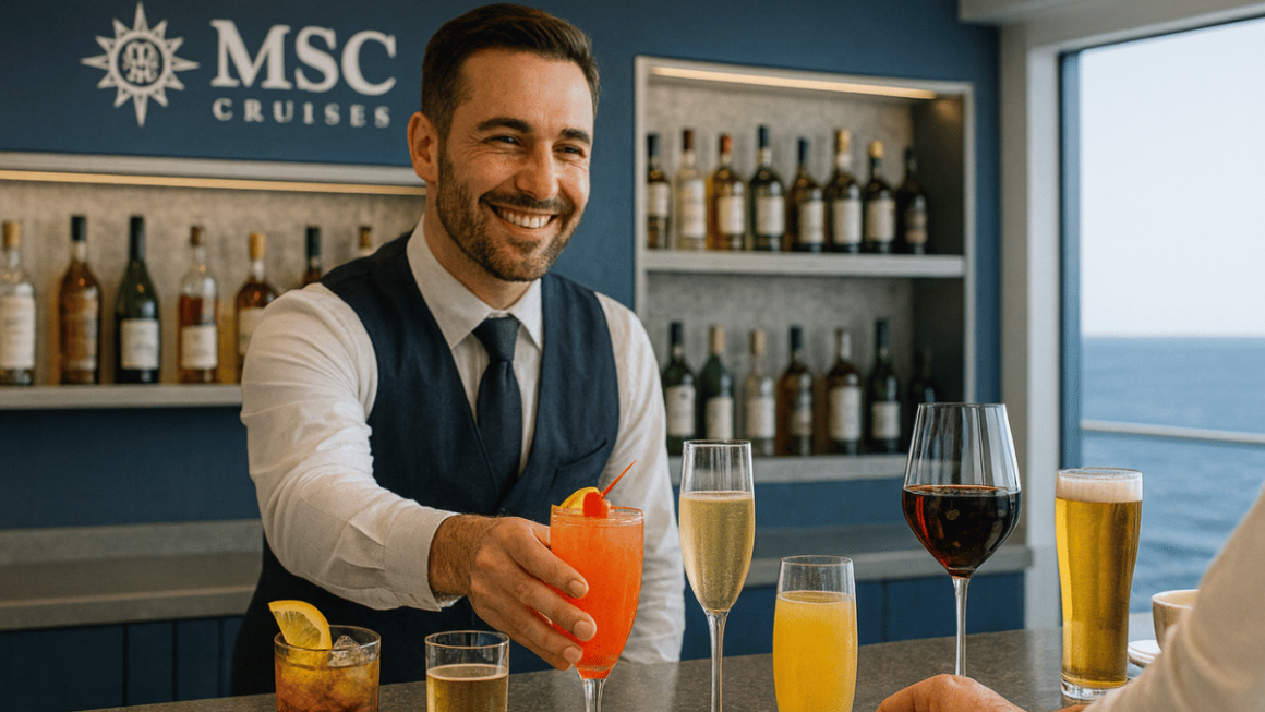Pacote de bebidas da MSC Cruzeiros