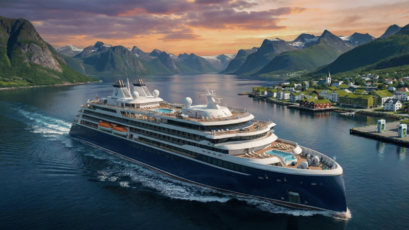 Reprodução de um navio elétrico