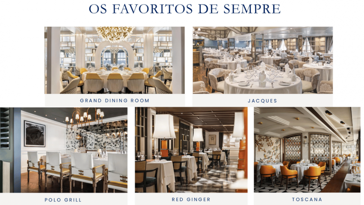 restaurantes mais queridos da frota do Oceania Sonata