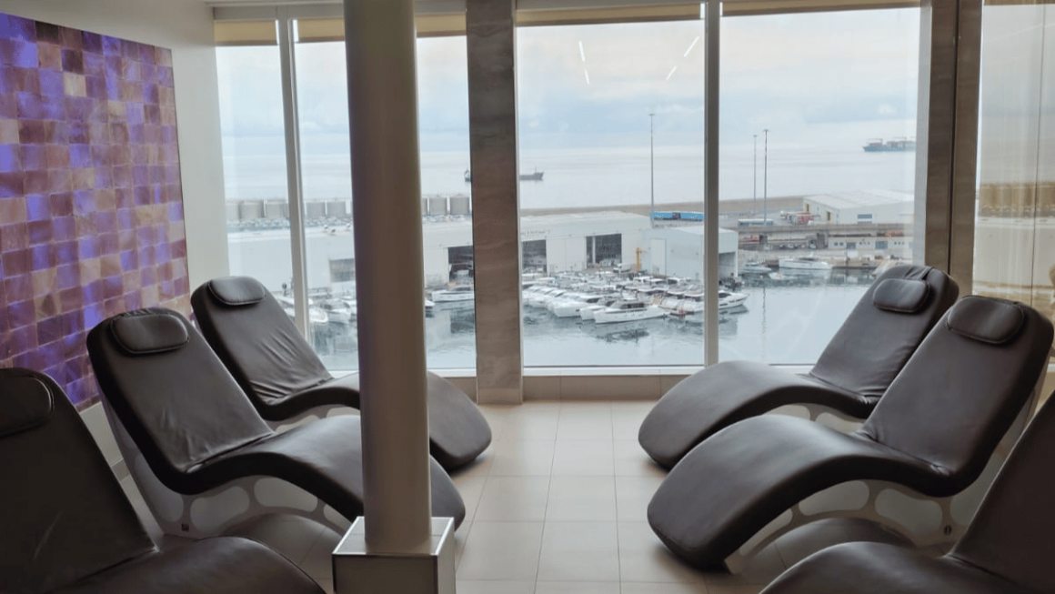 Sala de descanso do Spa do navio Costa Toscana